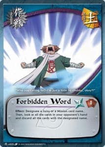 Forbidden Word M-US035 Naruto trading card
