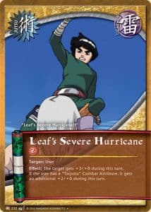 Leaf's Severe Hurricane J-232 Naruto trading card