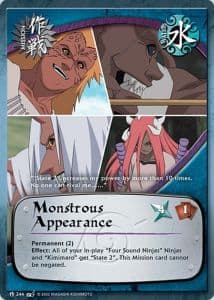 Monstrous Appearance M-244 Naruto trading card