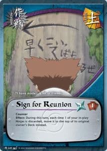 Sign for Reunion M-249 Naruto trading card