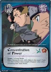 Concentration of Power M-252 Naruto trading card