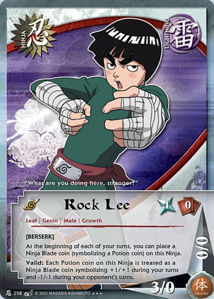 Rock Lee N-258 Naruto trading card