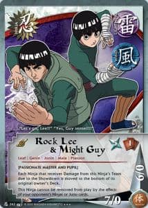 Rock Lee & Might Guy N-262 Naruto trading card