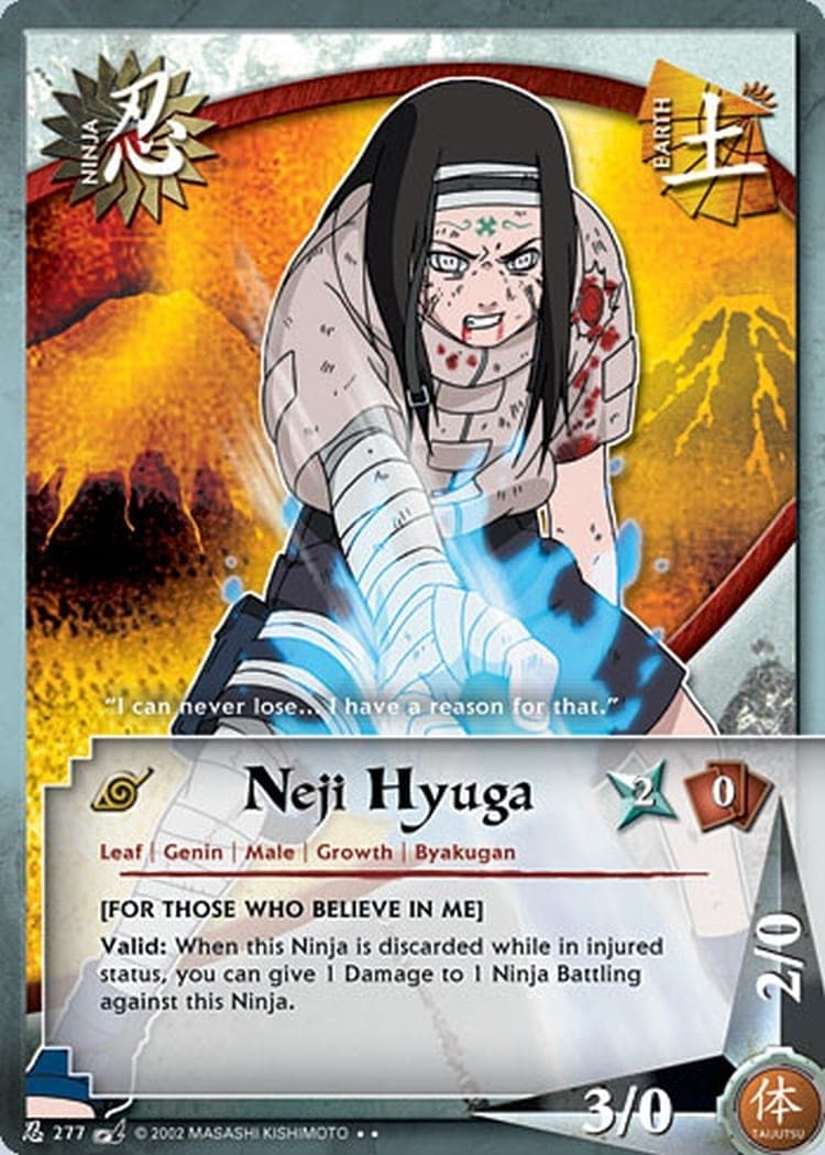 Neji Hyuga N-277 Naruto trading card