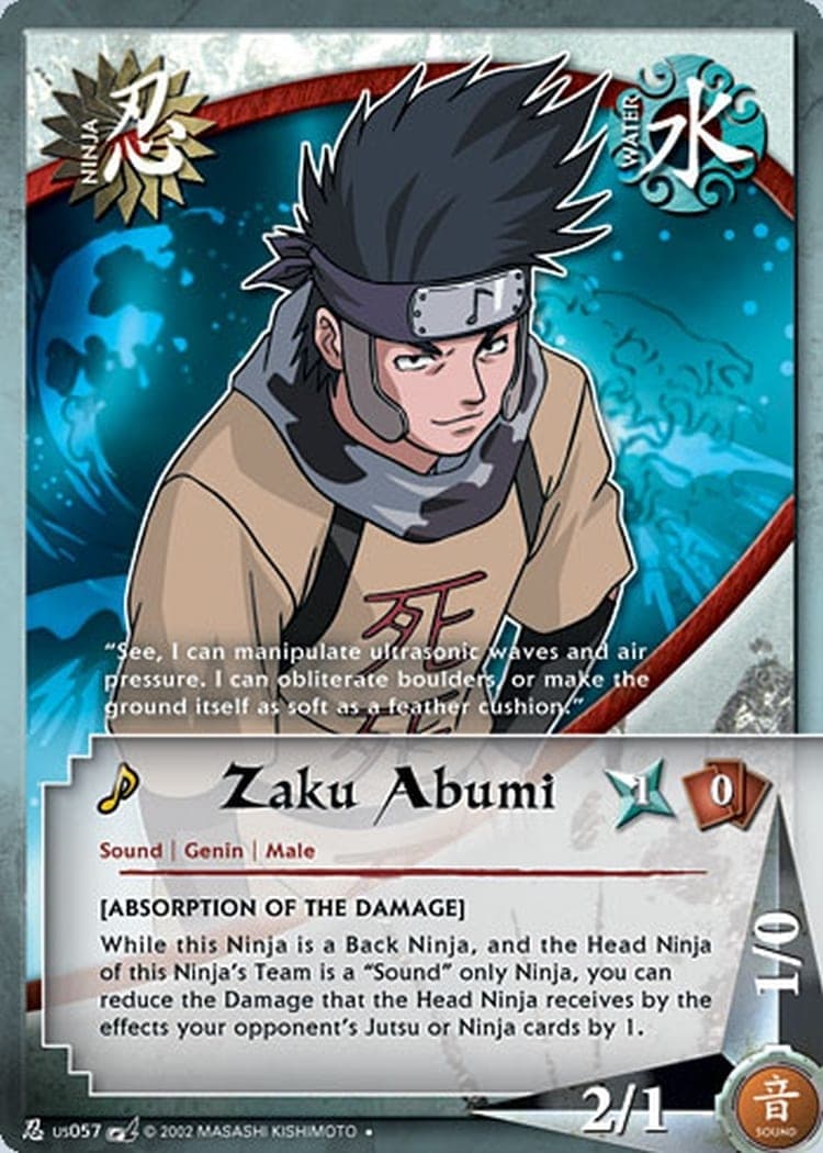 Zaku Abumi N-US057 Naruto trading card