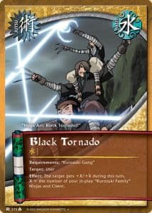 Black Tornado J-315 Naruto trading card