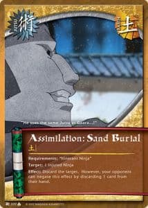 Assimilation: Sand Burial J-337 Naruto trading card