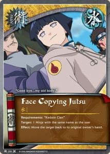 Face Copying Jutsu J-351 Naruto trading card