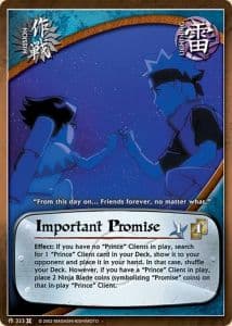 Important Promise M-323 Naruto trading card