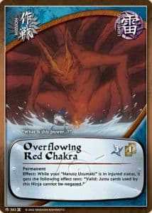 Overflowing Red Chakra M-363 Naruto trading card