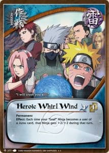 Heroic Whirl Wind M-377 Naruto trading card