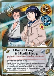 Hinata Hyuga & Hiashi Hyuga N-500 Naruto trading card