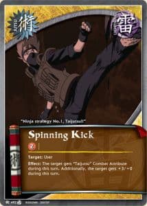Spinning Kick J-492 Naruto trading card