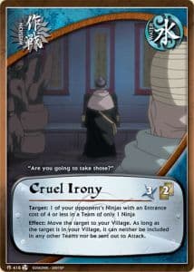 Cruel Irony M-416 Naruto trading card