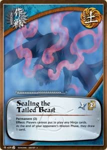 Sealing the Tailed Beast M-429 Naruto trading card