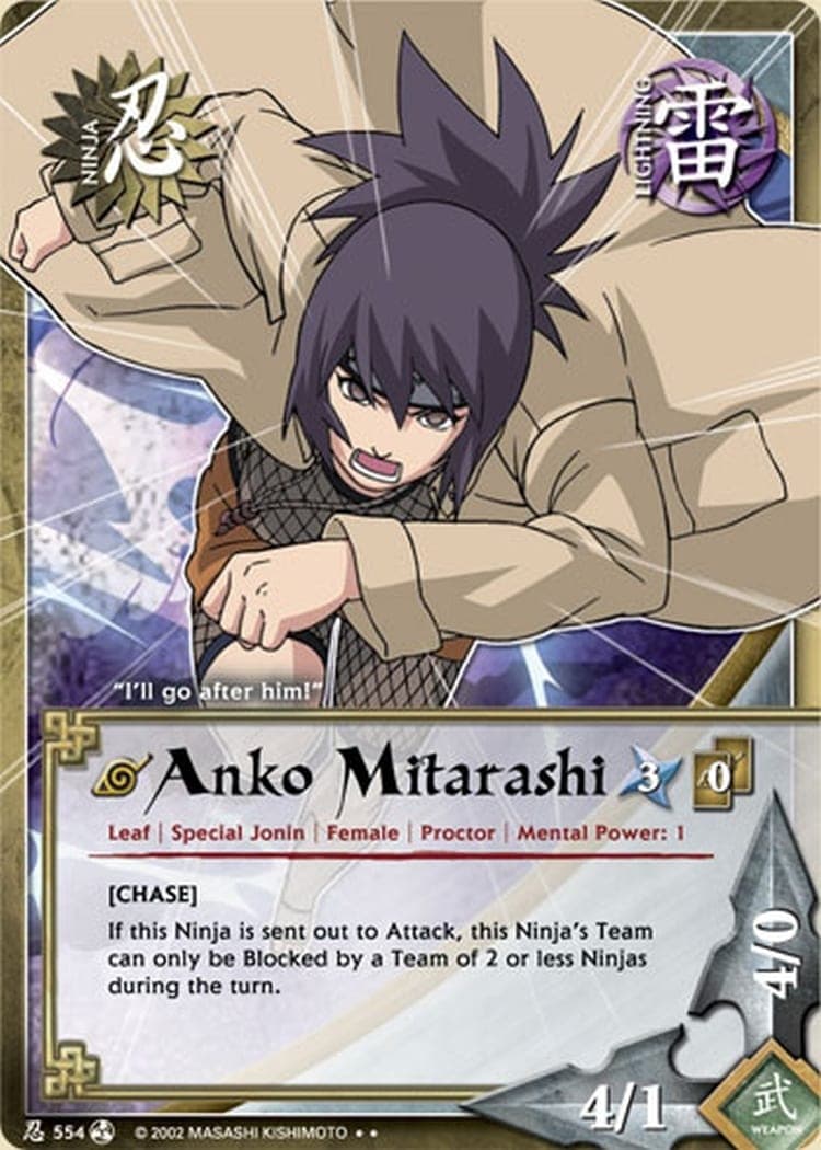 Anko Mitarashi N-554 Naruto trading card