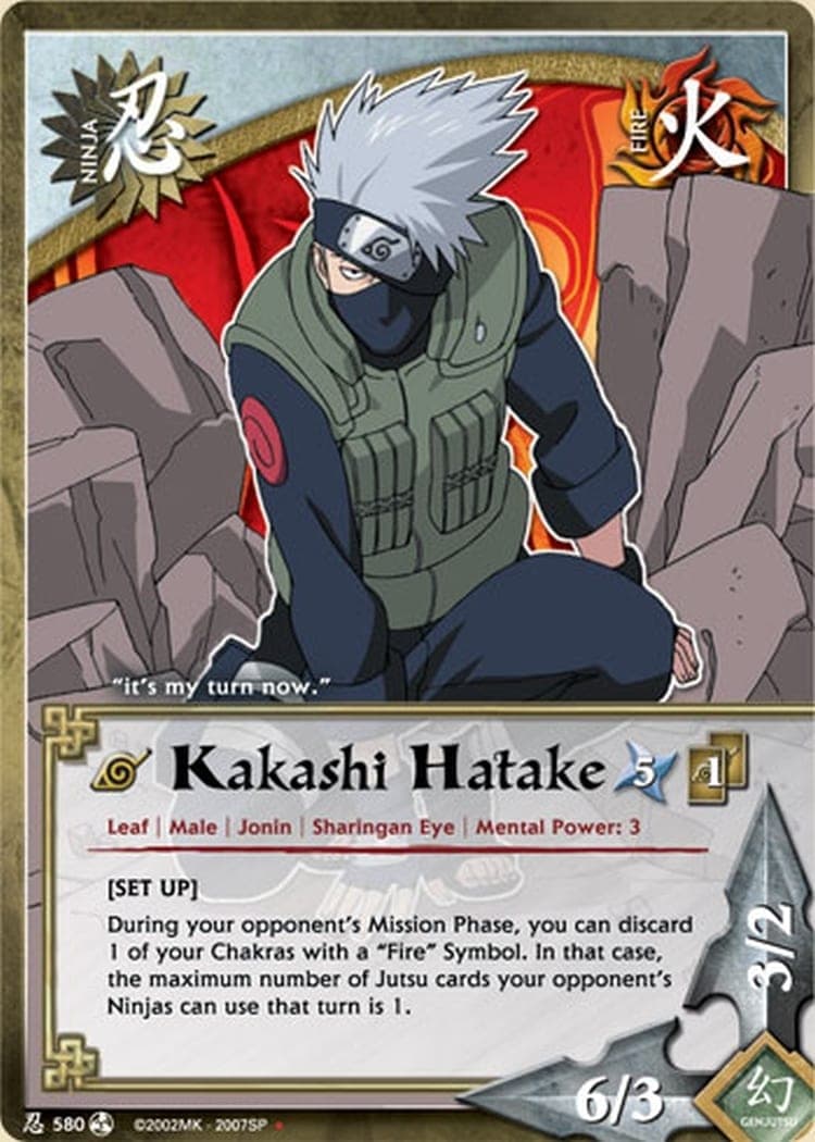 Kakashi Hatake N-580 Naruto trading card
