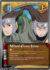 Wood Clone Jutsu J-523 Naruto trading card