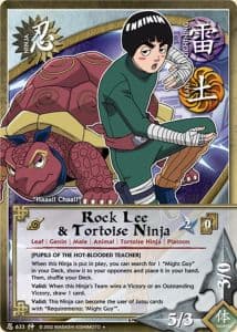Rock Lee & Tortoise Ninja N-633 Naruto trading card
