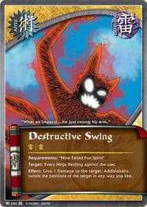 Destructive Swing J-544 Naruto trading card