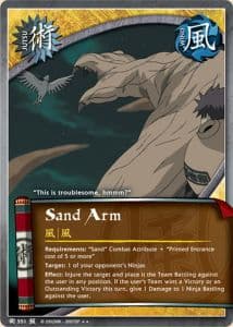 Sand Arm J-551 Naruto trading card