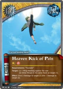 Heaven Kick of Pain J-553 Naruto trading card
