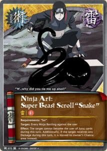 Ninja Art: Super Beast Scroll Snake J-572 Naruto trading card