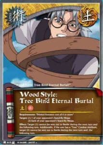 Wood Style: Tree Bind Eternal Burial J-615 Naruto trading card