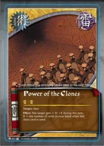 Power of the Clones J-621 Naruto trading card