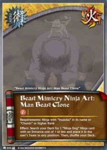 Beast Mimicry Ninja Art: Man Beast Clone J-644 Naruto trading card
