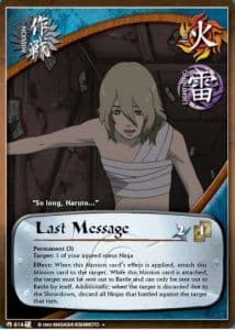 Last Message M-581 Naruto trading card