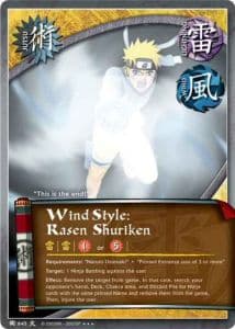 Wind Style: Rasen Shuriken J-647 Naruto trading card