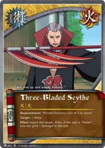 Three-Bladed Scythe J-653 Naruto trading card