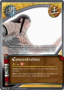Concentration J-684 Naruto trading card