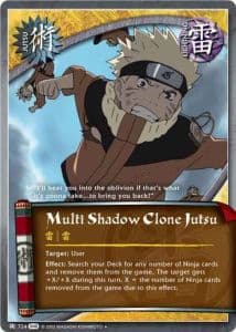 Multi Shadow Clone Jutsu J-718 Naruto trading card