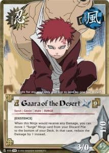 Gaara of the Desert N-932 Naruto trading card