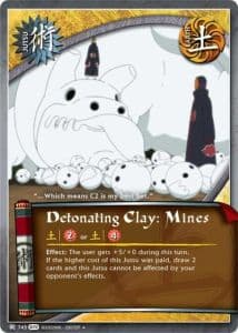 Detonating Clay: Mines J-739 Naruto trading card