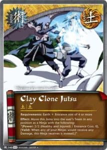Clay Clone Jutsu J-742 Naruto trading card
