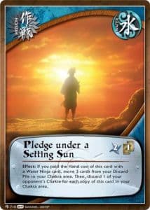 Pledge under a Setting Sun M-675 Naruto trading card