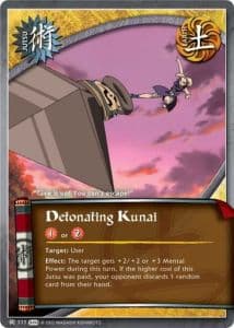 Detonating Kunai J-771 Naruto trading card