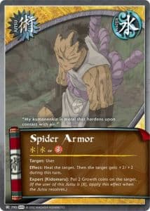 Spider Armor J-784 Naruto trading card