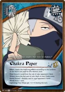 Chakra Paper M-707 Naruto trading card
