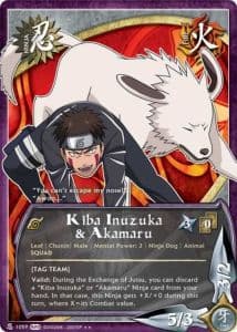 Kiba Inuzuka & Akamaru N-1026 Naruto trading card