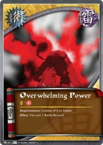 Overwhelming Power J-805 Naruto trading card