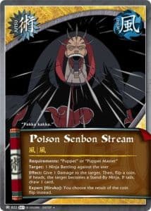 Poison Senbon Stream J-816 Naruto trading card