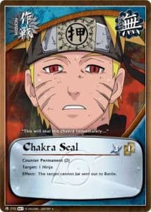 Chakra Seal M-734 Naruto trading card