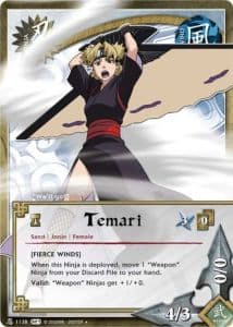 Temari N-1105 Naruto trading card