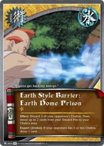 Earth Style Barrier: Earth Dome Prison J-841 Naruto trading card