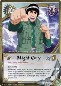 Might Guy N-1170 Naruto trading card