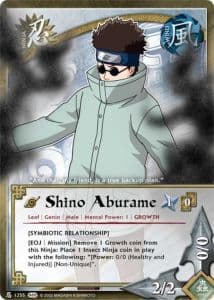 Shino Aburame N-1186 Naruto trading card